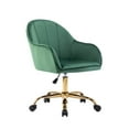 thumbnail image 1 of Porthos Home Xenos Swivel Office Chair, Velvet Upholstery, Chrome Legs, 1 of 6
