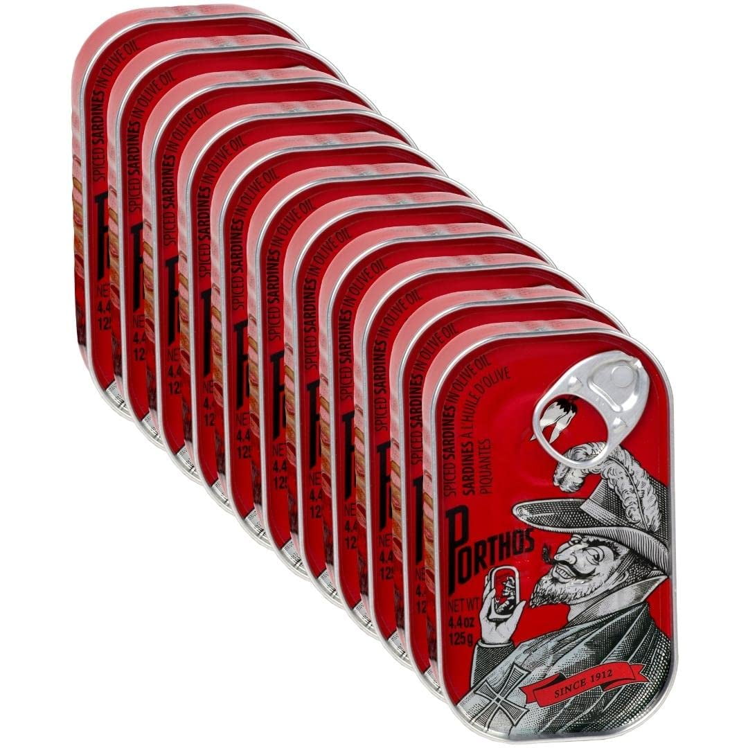 Porthos Sardines Spicy In Olive Oil Choice Selection 10 Pack porthos-sardines-spicy-in-olive-oil-choice-selection-10-pack