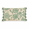 thumbnail image 1 of Portia Aqua Embroidered Cotton Flex 20" x 12" Accent Cushion, 1 of 4