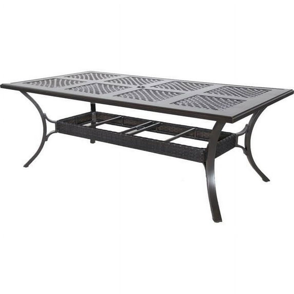 Portica C144484-01-TBCN 82 x 44 x 29 in. Mixed Material Cast Outdoor Rectangular Dining Table, Copperhead