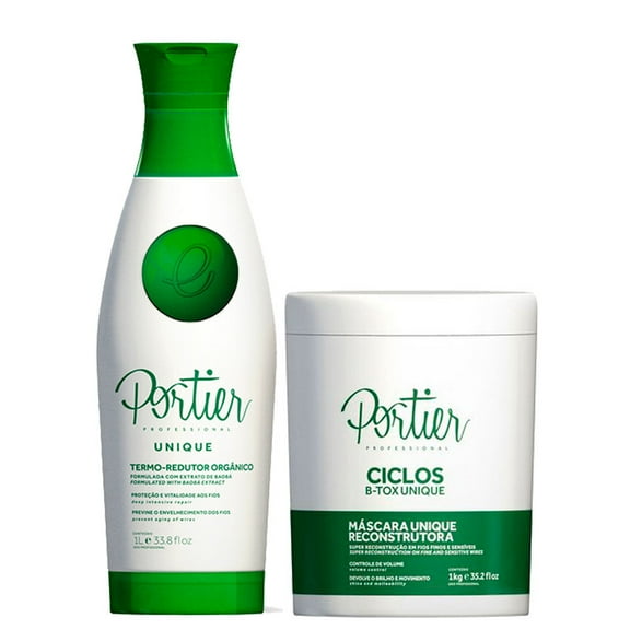 Portier Progressive Kit Unique Organic Reducer + Cycles B-Tox Reconstructor