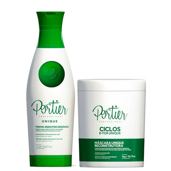 Portier Progressive Kit Unique Organic Reducer + Cycles B-Tox Reconstructor