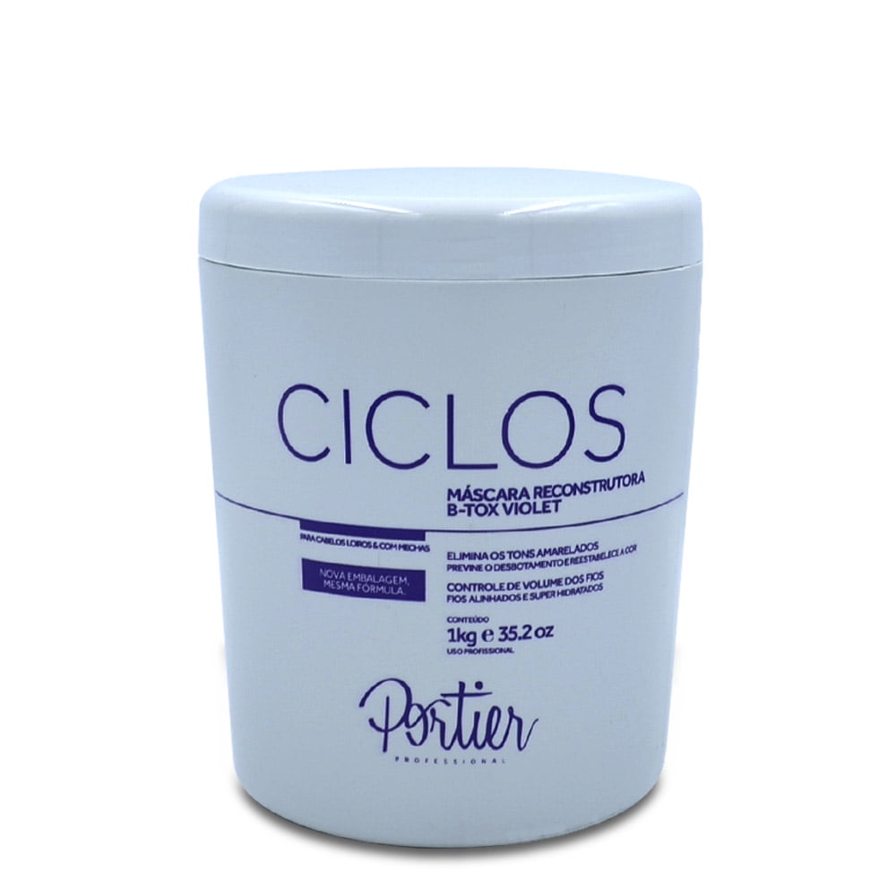 Portier Violet Mask Ciclos Btox Violet Reconstructive Mask Care With Blond Volume Control 1Kg/35.2 oz