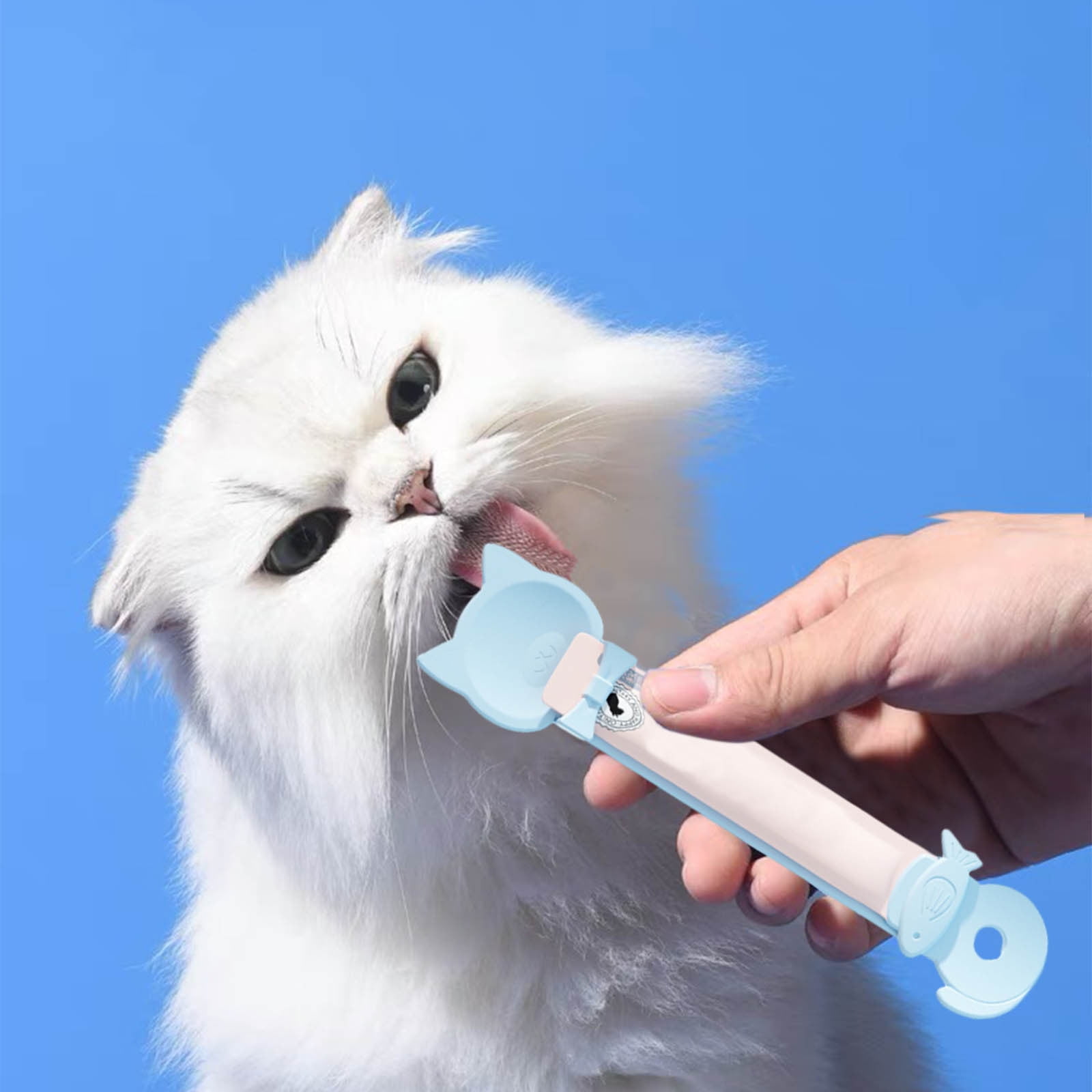 Image showcasing Portion Control Cat Treat Spoon - One-Hand Dispensing Pet Feeder for ...