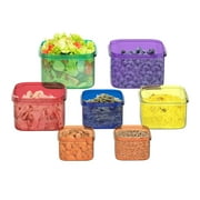 Portion Control Containers- 7 Piece Color Coded Food Storage Set   BPA and DEHP Free, Microwave/Freezer Safe by Classic Cuisine