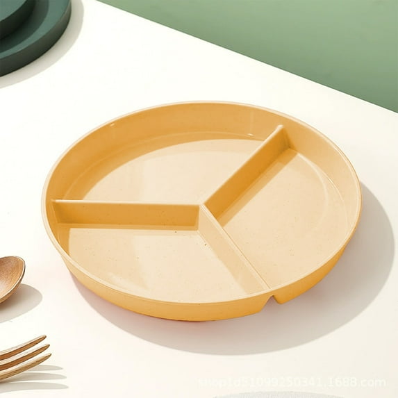 Portion Control Plate 9.8 Inch 1 Piece, Divided Plates For Adults With 3 Compartments, Microwave And Dishwasher Safe,Suitable For Adult Weight Loss