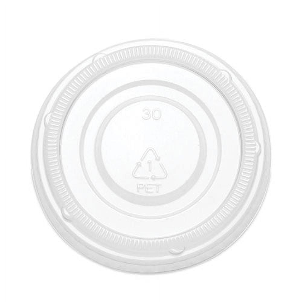 Portion Cup Lids, Fits 2 oz Portion Cups, Clear, 2,500/Carton Bundle