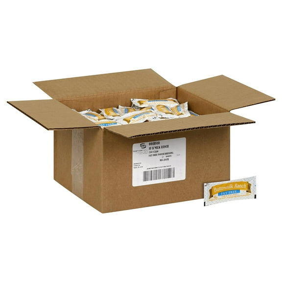 Portion Pack Fat Free Buttermilk Ranch Dressing, 0.42-Ounce Single Serve Packages (Pack of 200)