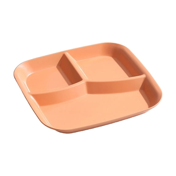 Portion Plates for Weight Loss Adults Divided Reusable 10 Inch Straw Material Control Plate for Weight Loss