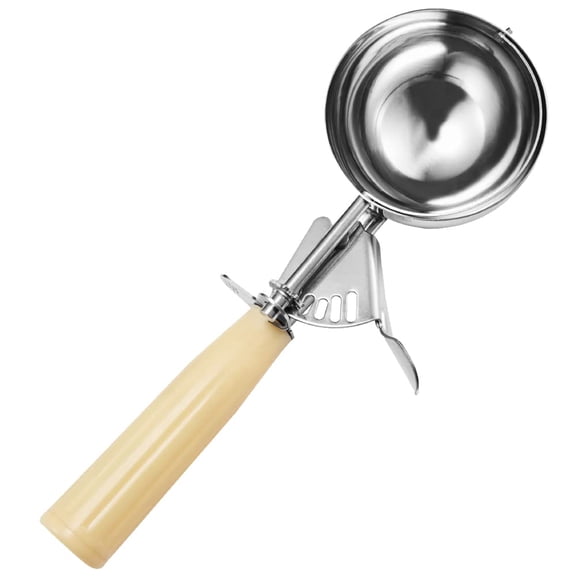 Portion Scoop - #8 (4 oz) - Disher, Large Ice Cream Scoop with Trigger, Cookie Scoop, Food Scoop, Muffin Scoop - Portion Control - 18/8 Stainless Steel,