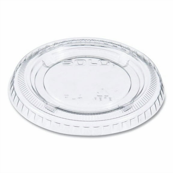 Portion/Souffle Cup Lids, Fits 3.25 oz to 9 oz Portion Cups, Plastic, Clear, 125/Pack, 20 Packs/Cart | Bundle of 2