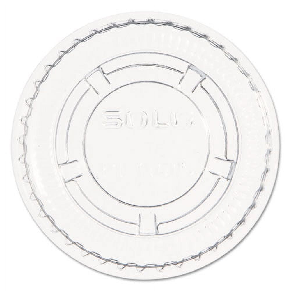Portion/Souffle Cup Lids, Fits 0.5 oz to 1 oz Cups, PET, Clear, 125 Pack, 20 Packs/Carton Portion/Souffle Cup Lids, Fits 0.5 oz to 1 oz Cups, PET, Clear, 125 Pack, 20 Packs/Carton
