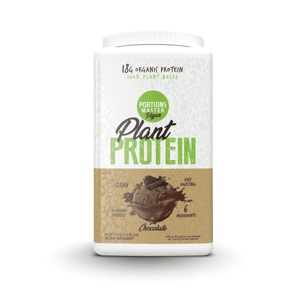 Portions Master Plant Protein Powder, Vegan, Gluten-Free, Dairy-Free (Chocolate 750g)