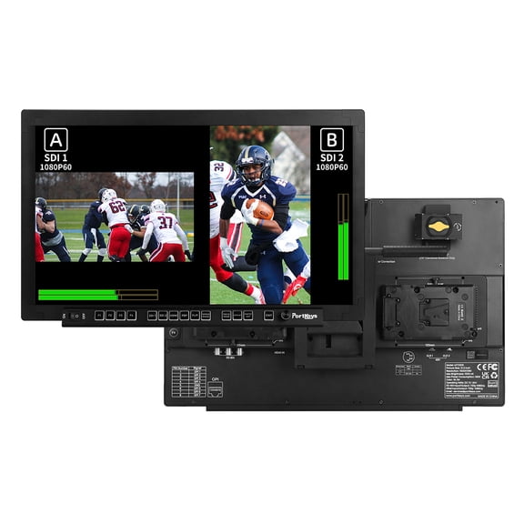Portkeys MT22DS 21.5" Full HD Dual Screen Production Monitor, Supports 3G-SDI and 4K HDMI