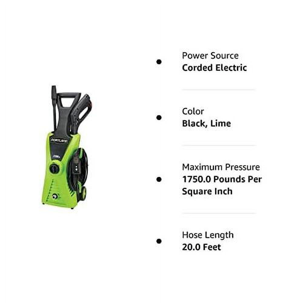 Portland 1750 PSI 1.3 GPM Electric Pressure Washer