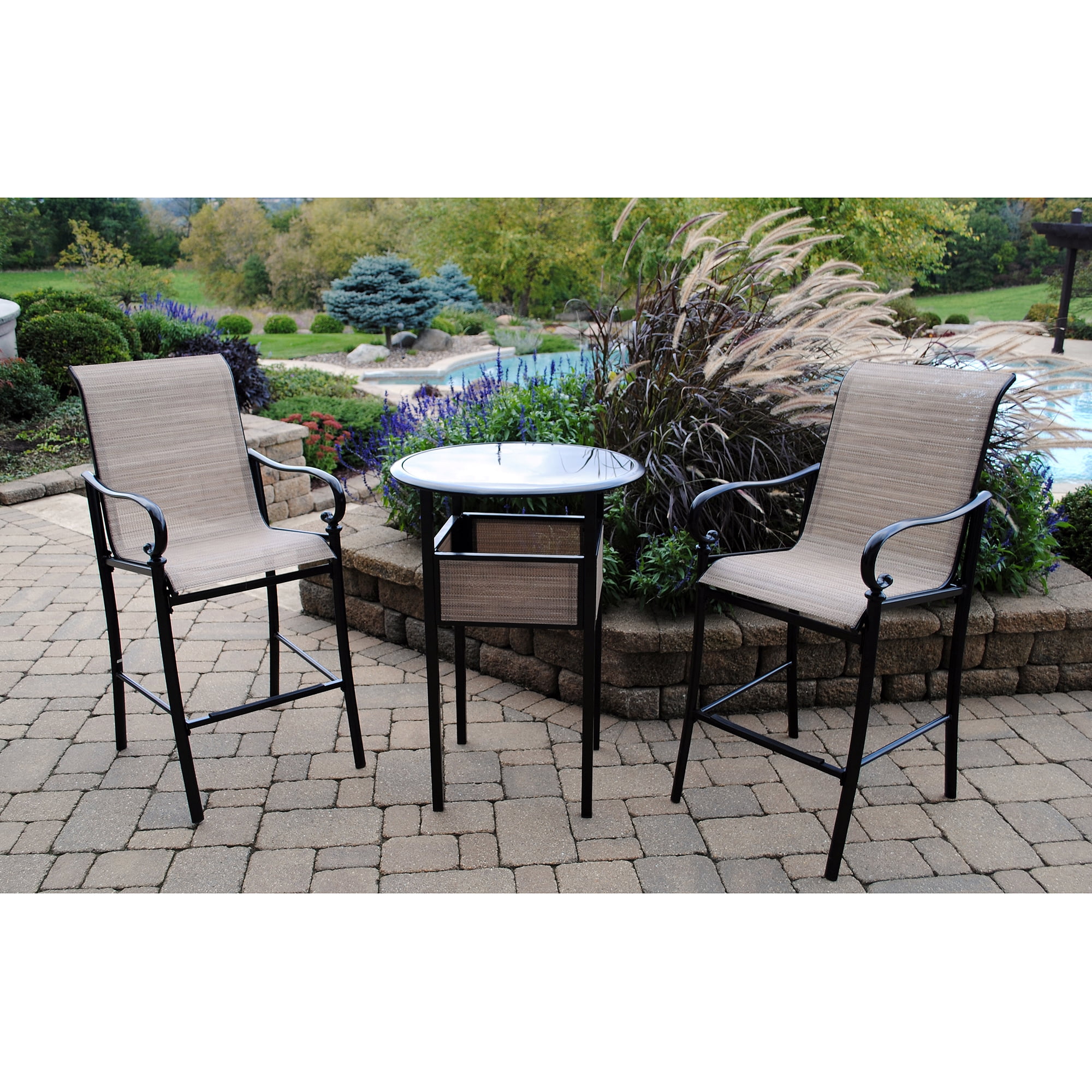 Portland 3pc Sling High Bistro Set