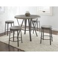 thumbnail image 1 of Portland 5-Piece Counter Height Dining Set - Black Wood & Iron Framework - Kitchen or Dining Room, 1 of 4