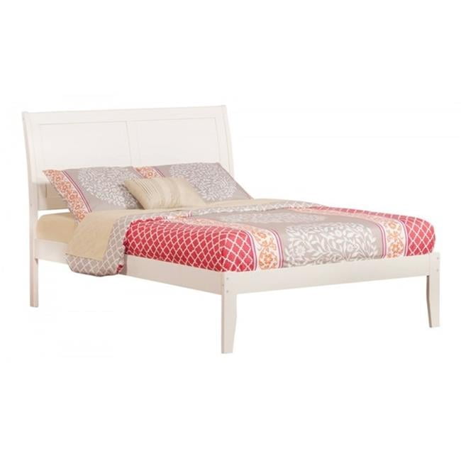 Madison Full/Double White Solid Hardwood Bed with Storage Drawers