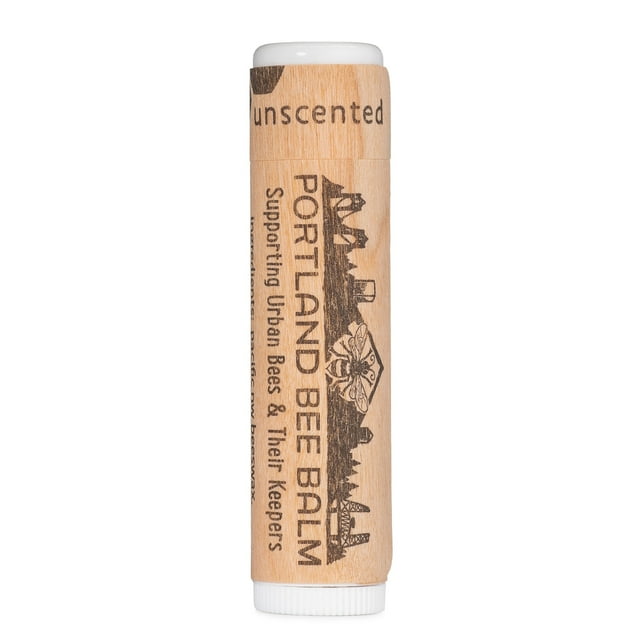 Portland Bee Balm All Natural Handmade Beeswax Based Lip Balm, Unscented Bulk 1 Count