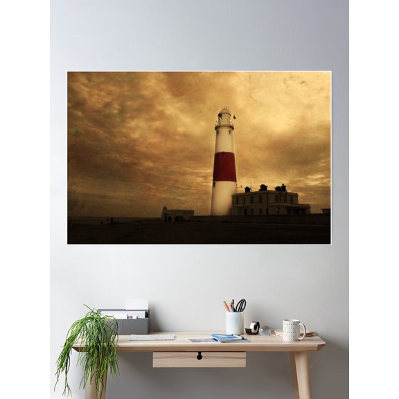 Portland Bill Poster Wall Art, Modern Wall Decor For Living Room Bedroom, 16x24 UNFRAMED