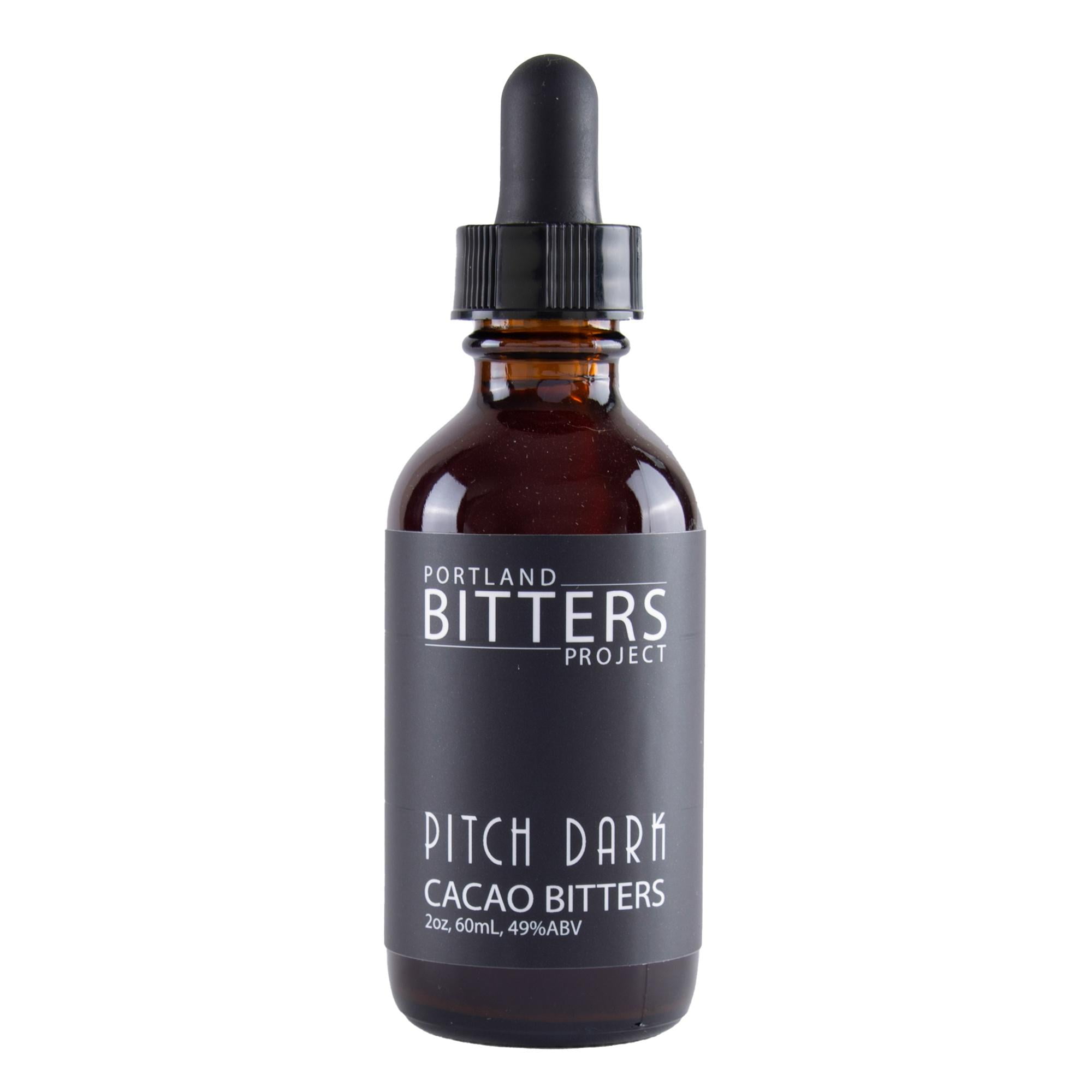 Portland Bitters Project Pitch Dark Cacao Bitters Concentrated Bitters with Layered Flavors Made from Organic, Wild Crafted, Therapeutic Grade Whole Botanicals to Elevate Drinks & Cocktails 2 fl oz