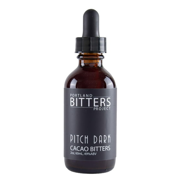 Portland Bitters Project Pitch Dark Cacao Bitters – Concentrated Bitters with Layered Flavors Made from Organic, Wild Crafted, Therapeutic Grade Whole Botanicals to Elevate Drinks & Cocktails –2 fl oz