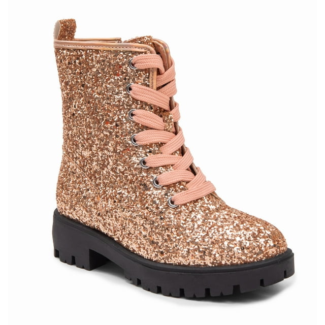 Portland Boot Company Toddler & Kids Glitter Combat Boots, Sizes 75