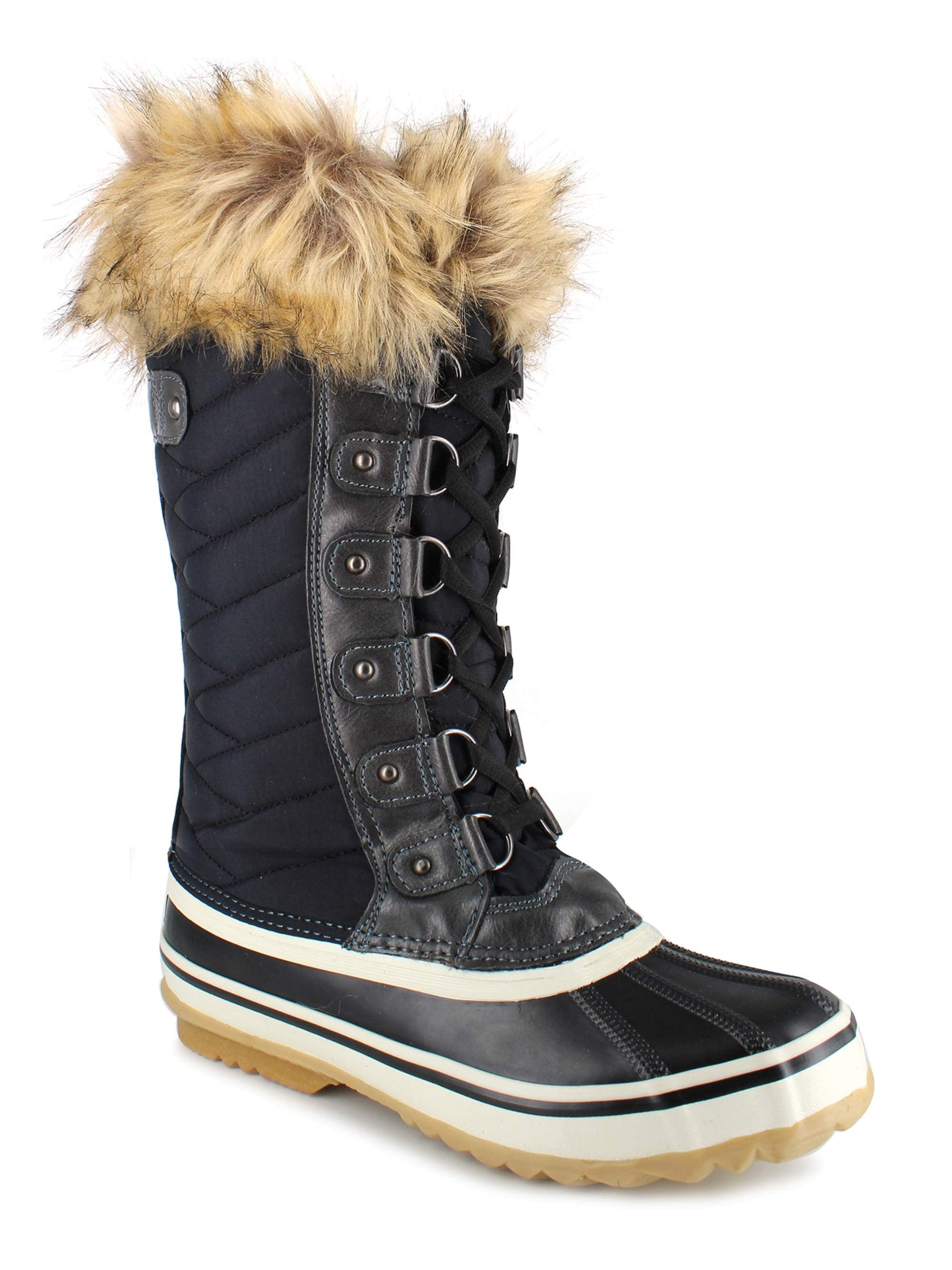 faux fur trim snow boots