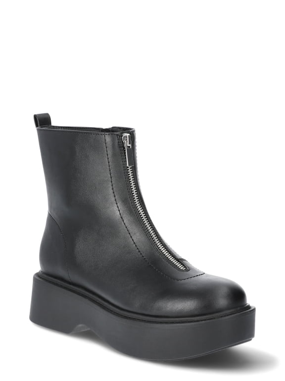 Women's Lug Sole Front Zip Boots, Sizes 6-11