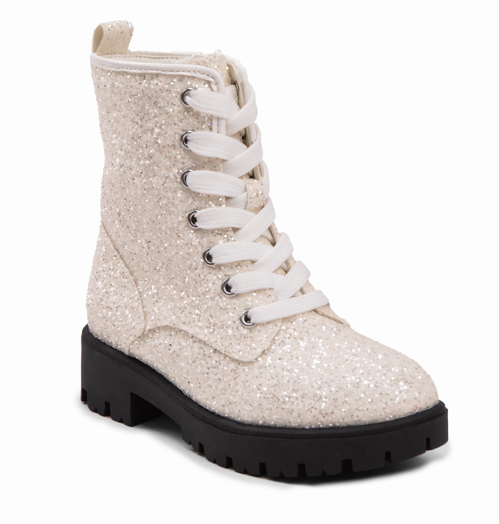 Portland Boots Little & Big Girl Combat Boots, Sizes 135, White