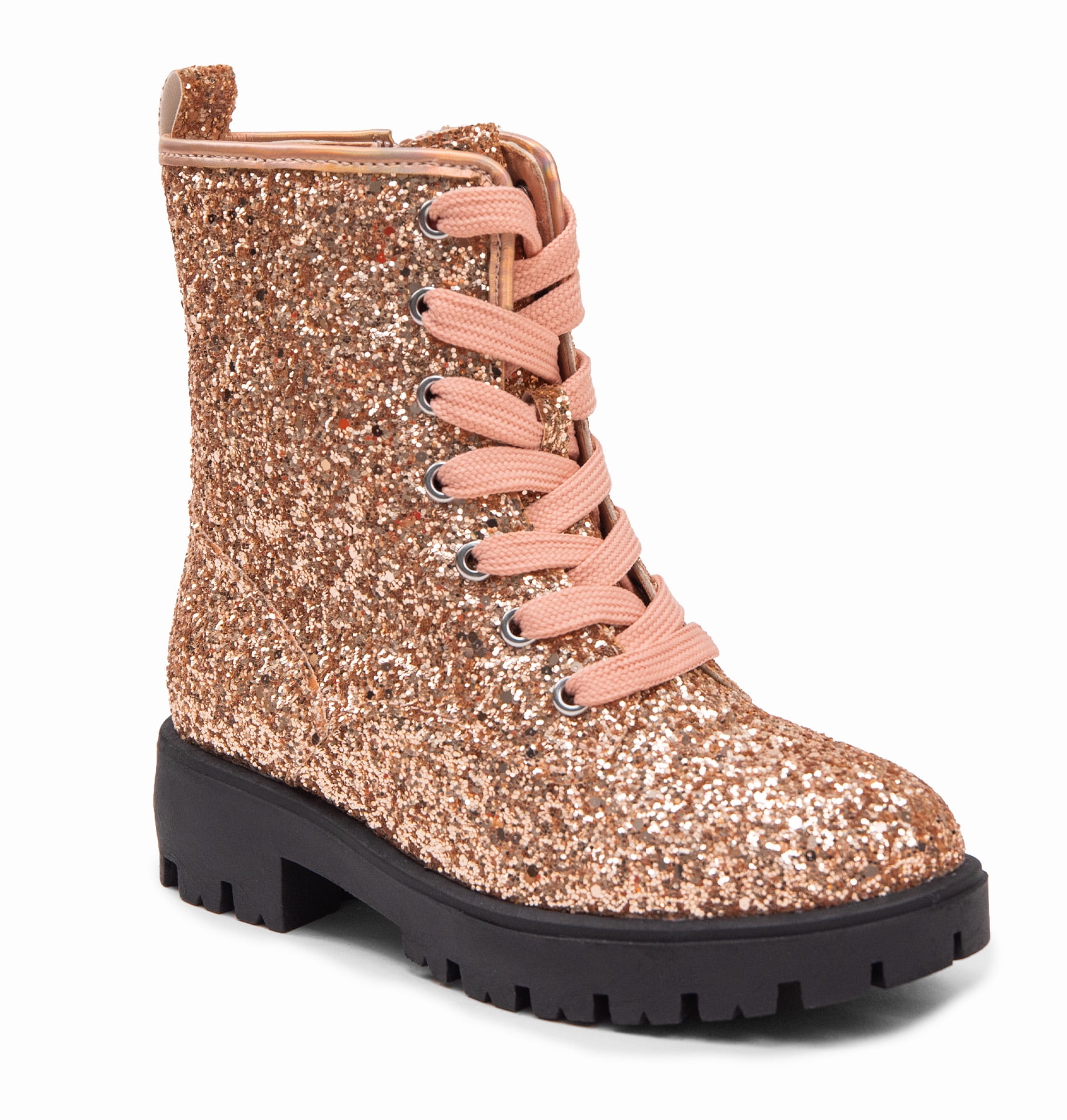 Portland Boots Toddler & Kids Girls Glitter Combat Boots, Sizes 712