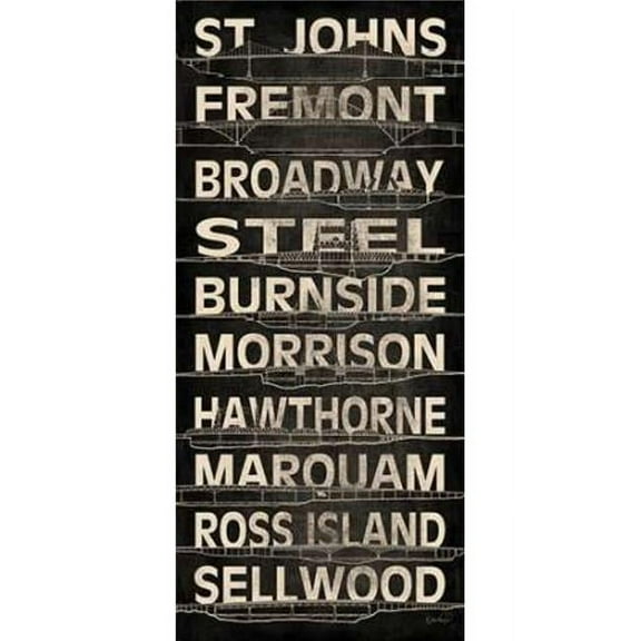 Portland Bridges II Poster Print by N. Harbick