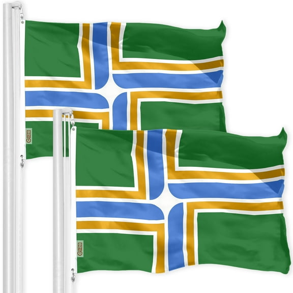 Portland City Flag 3x5FT 2-Pack 150D Printed Polyester By G128