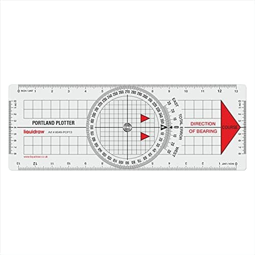 Portland Course Plotter With Marine Protractor | Navigation Protractor ...
