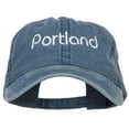 thumbnail image 1 of Portland Embroidered Washed Buckled Cap - Navy OSFM, 1 of 5