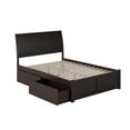 thumbnail image 1 of Portland Full Platform Bed with Flat Panel Foot Board and 2 Urban Bed Drawers in Espresso, 1 of 6