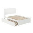 thumbnail image 1 of Portland Full Platform Bed with Flat Panel Foot Board and Full Size Urban Trundle Bed in White, 1 of 8