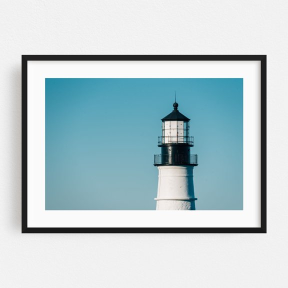 Portland Head Lighthouse 03 - Portland Maine Photography Black Framed Wall Art Print 20 x 30 inches