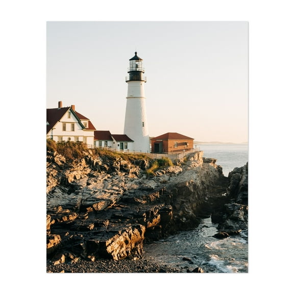 Portland Head Lighthouse 04 - Cape Elizabeth Maine Photography Unframed Wall Art Print 8 x 10 inches