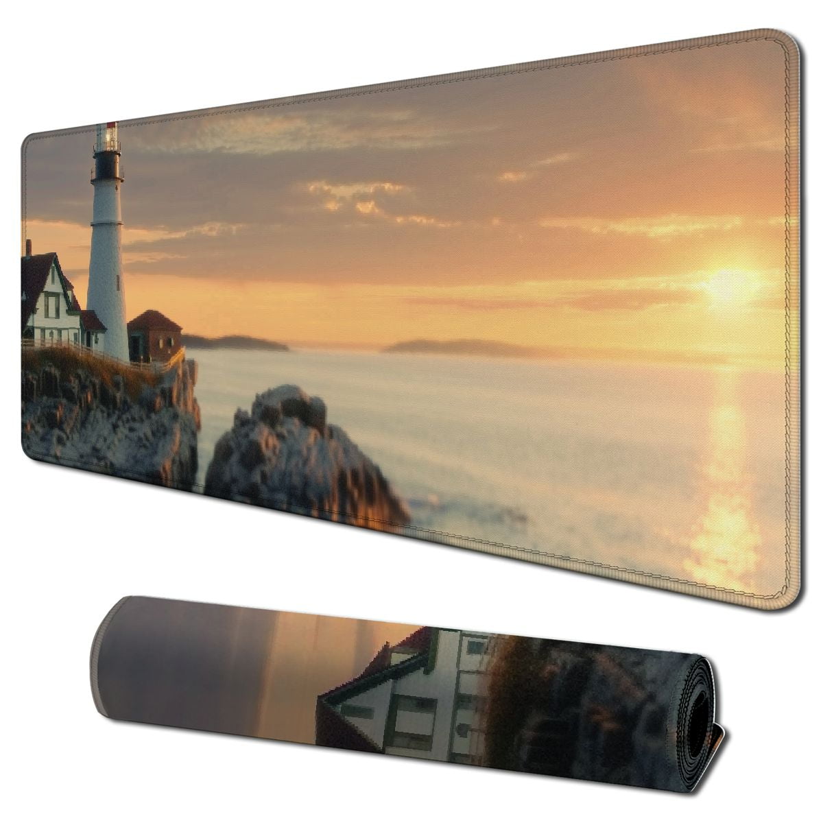 Portland head lighthouse large mouse pad gaming mousepad desk pad large