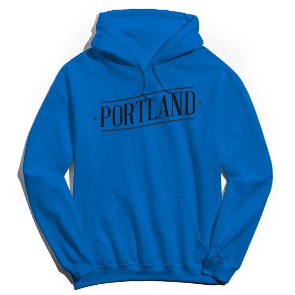Portland Humor Graphic Royal Men's Crewneck Sweatshirt Hoodie