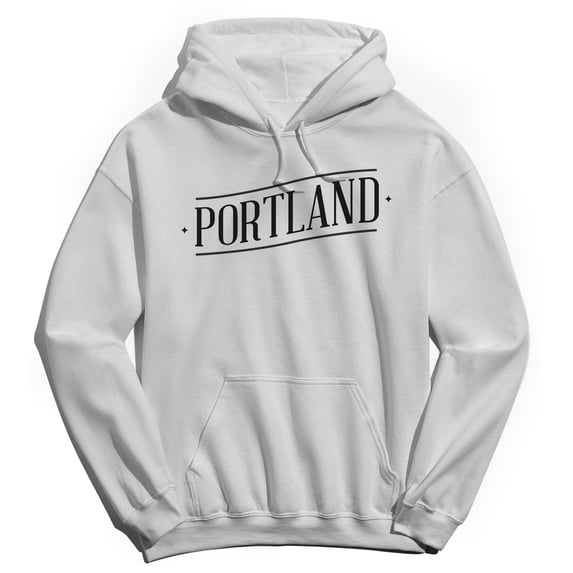 Portland Humor Graphic White Men's Crewneck Sweatshirt Hoodie