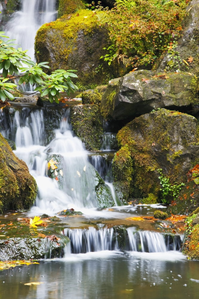 Portland Japanese Garden Portland Oregon Usa Canvas Art - Craig Tuttle Design Pics (24 x 38)