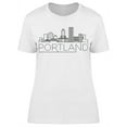thumbnail image 1 of Portland Linear City Graphic T-Shirt Women -Image by Shutterstock, Female x-Large, 1 of 2