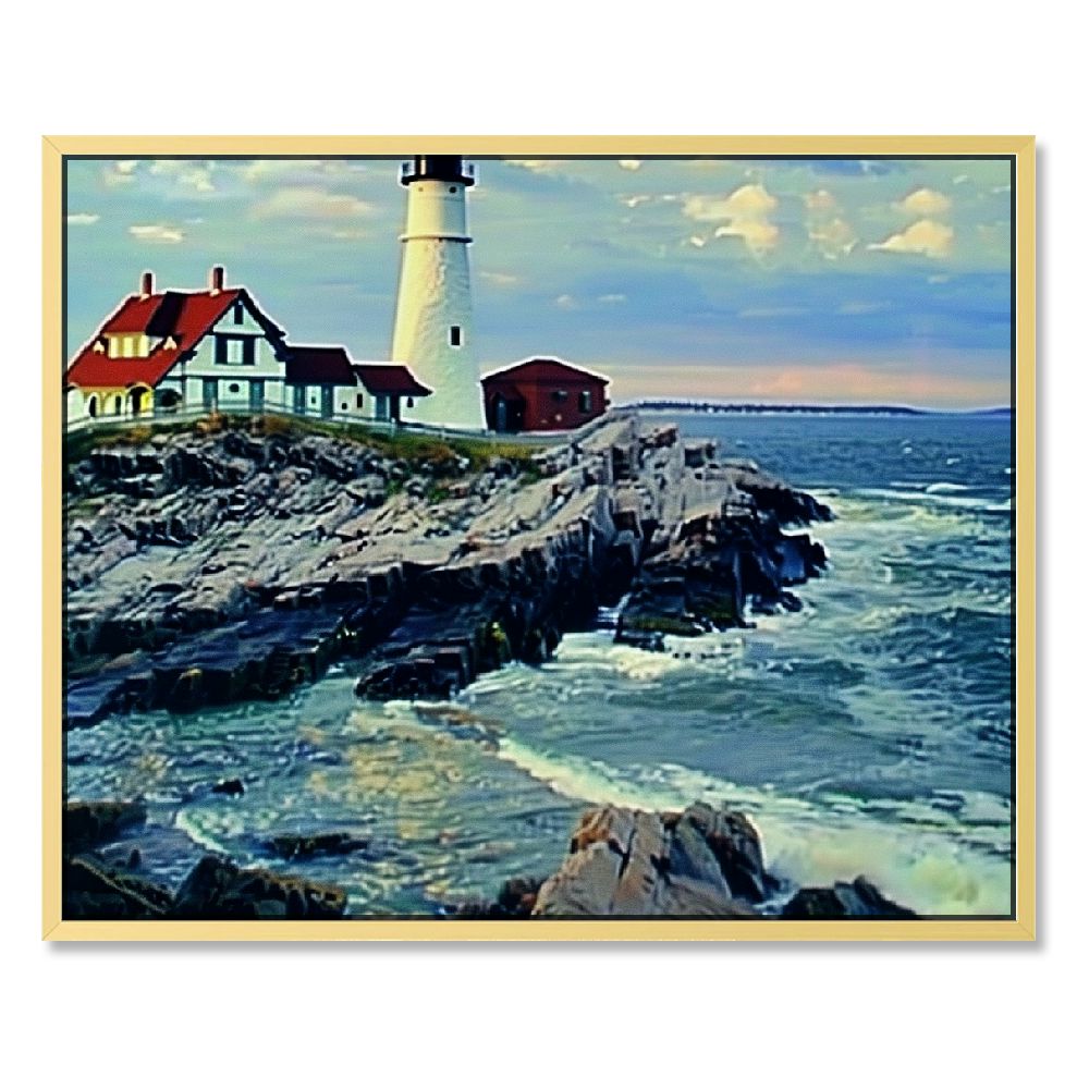 Portland Maine Lighthouse Scenic Landscape Nature Wall Decor Art Print ...