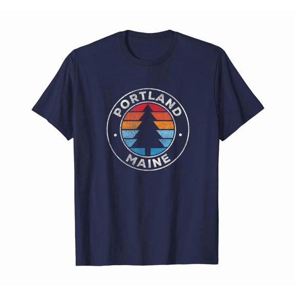 Portland Maine ME Vintage Graphic Retro 70s T-Shirt, Vintage Birthday Gift
