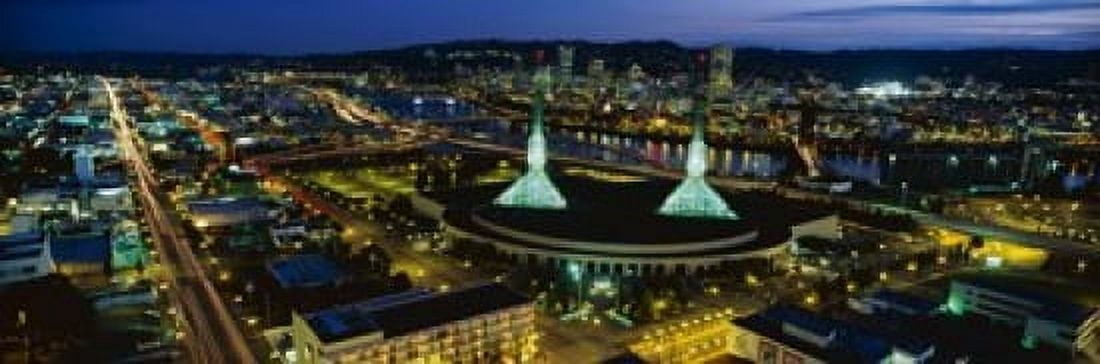Portland OR Canvas Art - Panoramic Images (18 x 6)