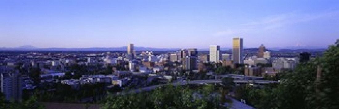Portland OR USA Canvas Art - Panoramic Images (18 x 6)