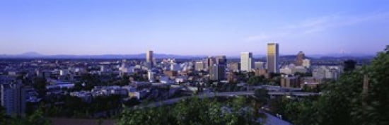Portland OR USA Canvas Art - Panoramic Images (36 x 12)