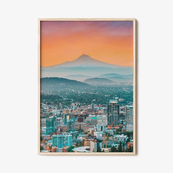 Portland Oregon Colorful Poster Print, Photo Wall Art, Travel Street Map Poster, City Map